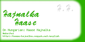 hajnalka haase business card